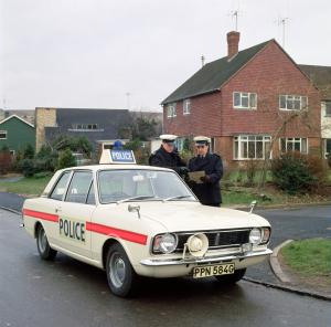 Ford Cortina Mk II by Lotus Police Car 1969 года